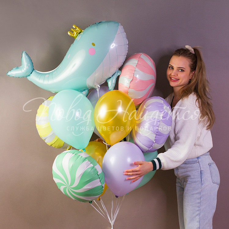 Обычные шары, облака из шаров Облако шаров "Королева моря"