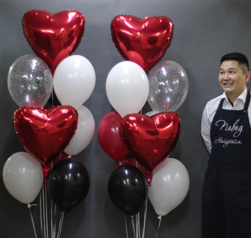 Обычные шары, облака из шаров Облако шаров "Это по любви"