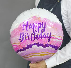 Happy Birthday (мраморная акварель)