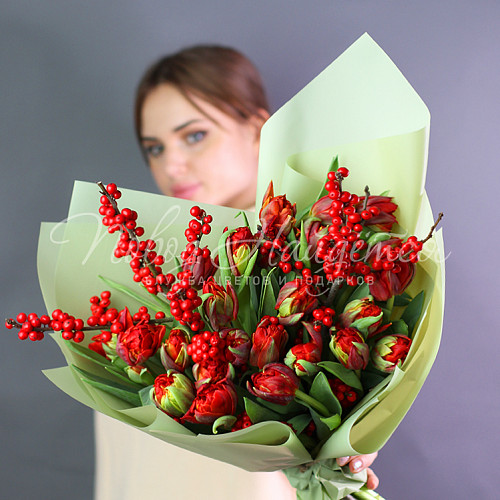 Букет с ТЮЛЬПАНАМИ Заветные сны