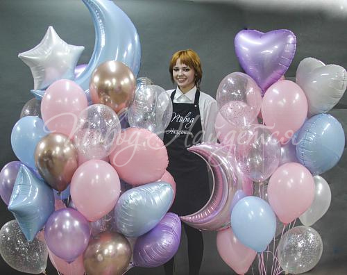 Облако шаров"Воздушное небо"