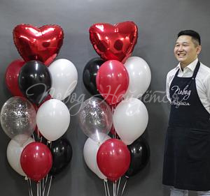 Воздушные шары Облако шаров "В объятьях ночи" 