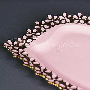 Сувениры Блюдо розовое S