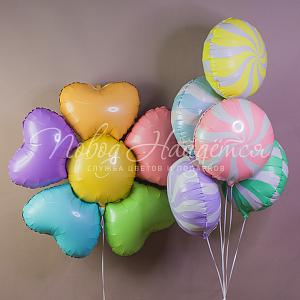 Обычные шары, облака из шаров Облако шаров "Карамельная страна"