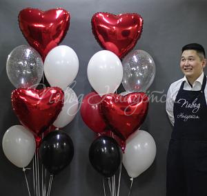 Обычные шары, облака из шаров Облако шаров "Это по любви"