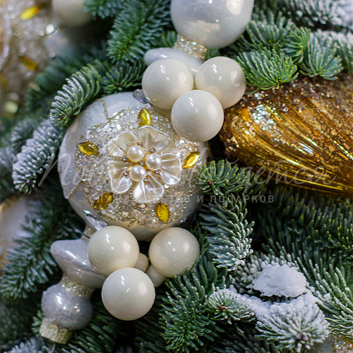 Елки декоративные украшенные Винтажная