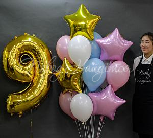 Обычные шары, облака из шаров Облако шаров"Удивительный день"