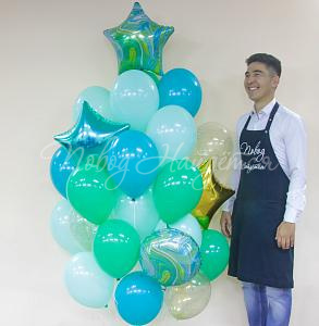 Облако шаров"Изумрудное небо"
