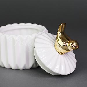 Сувениры Банка белая - Птичка певчая