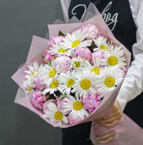Букет с ПИОНАМИ Настроение Лето