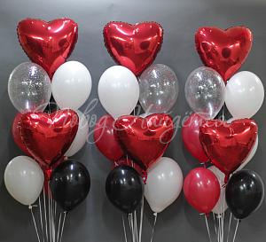 Обычные шары, облака из шаров Облако шаров "День влюбленных"