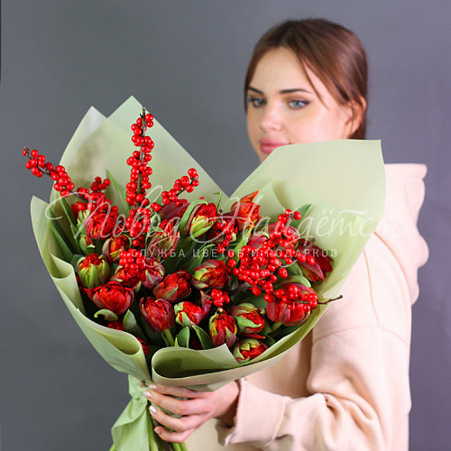 Букет с ТЮЛЬПАНАМИ Заветные сны